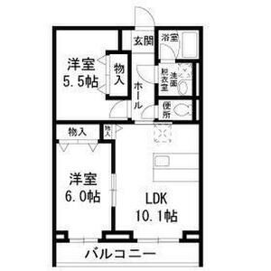 ポワール東長沼の間取り
