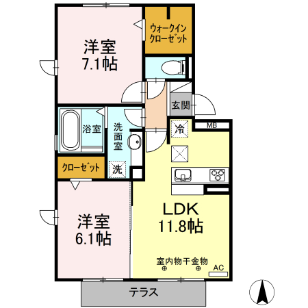 アロマ土田の間取り