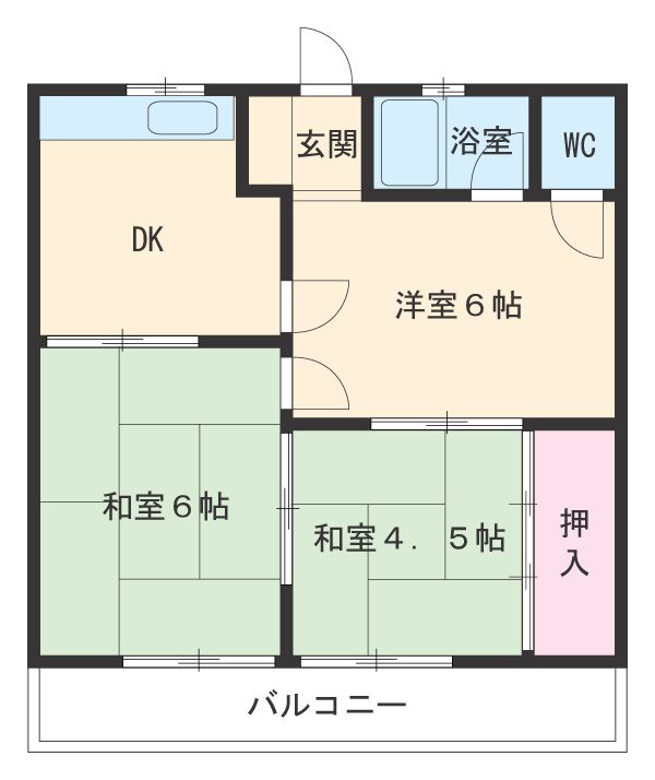五才美ハイツの間取り