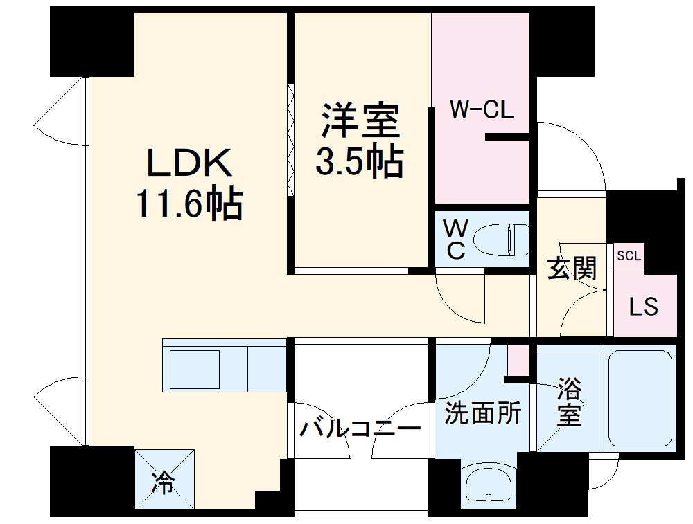 レジデンスT・L庄内通の間取り