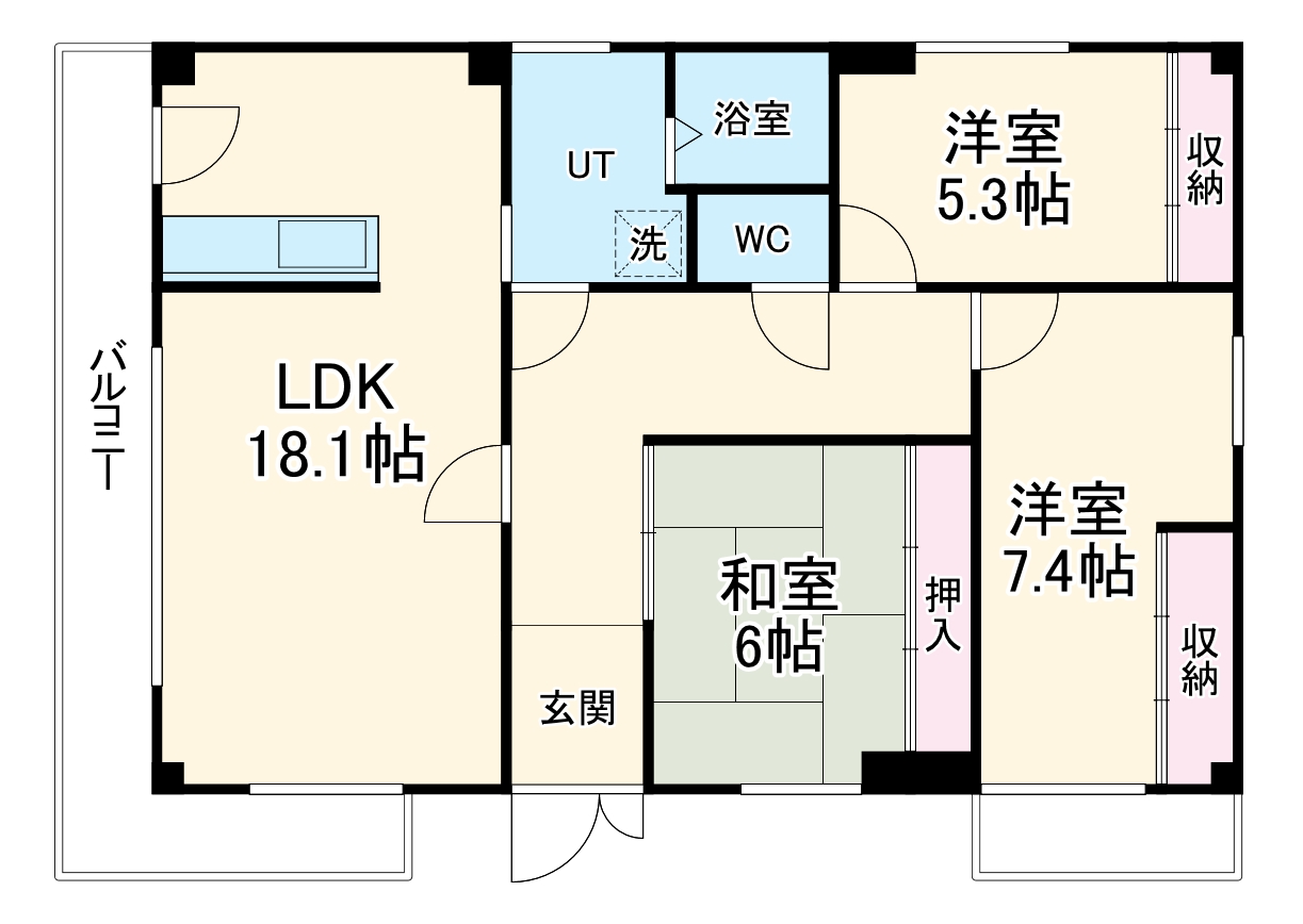 ｄｅｕｘｉｅｍｅ　ＳＡＷＡＤＡの間取り