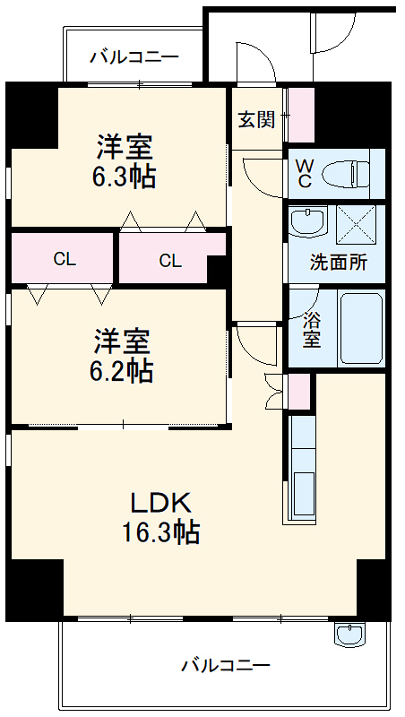 リンパクマンションの間取り