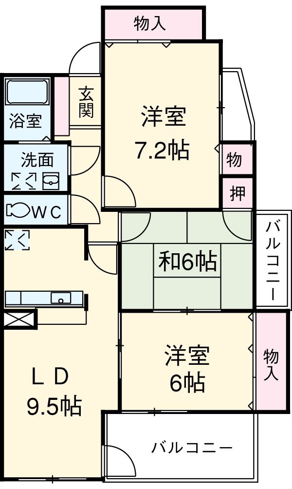サムティイースト白壁の間取り