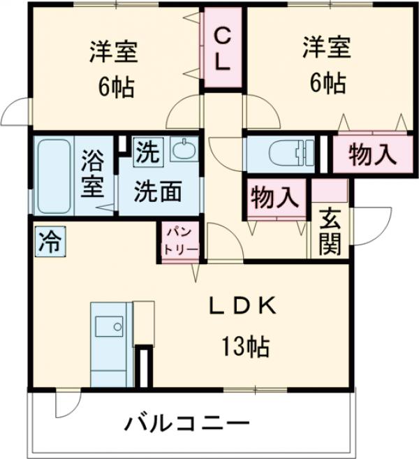 ブリージンABの間取り
