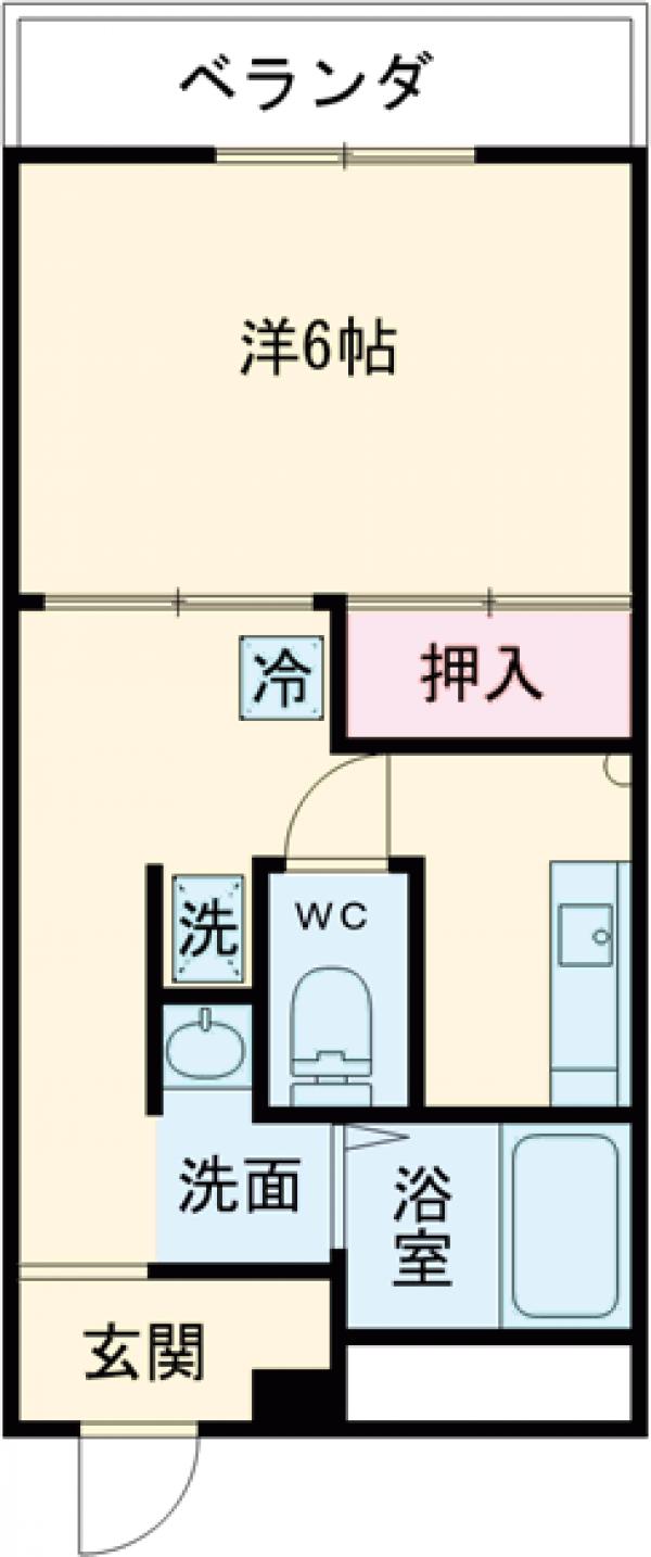 ハイツウシロダの間取り