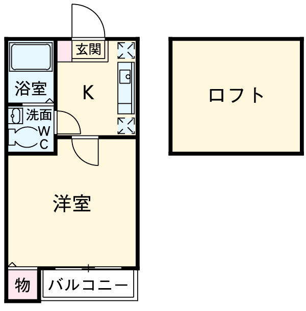エバンフォート・101号室の間取り