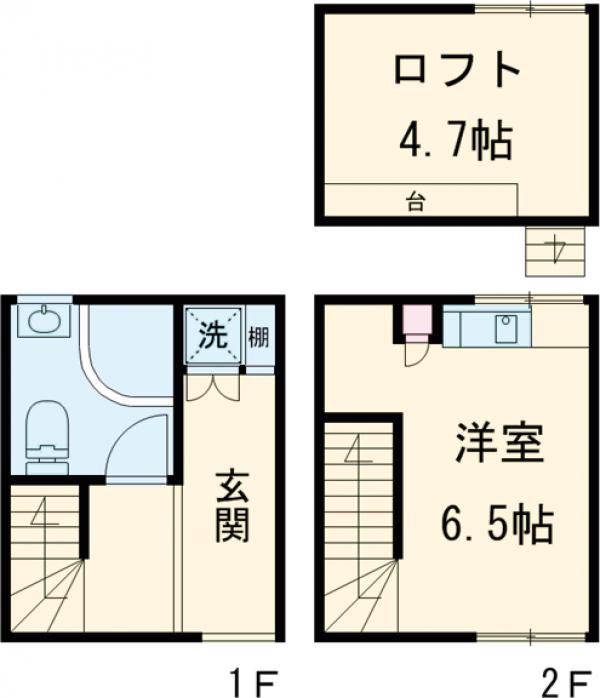バイカーズアパートメントの間取り