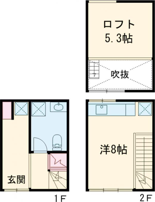 バイカーズアパートメントの間取り