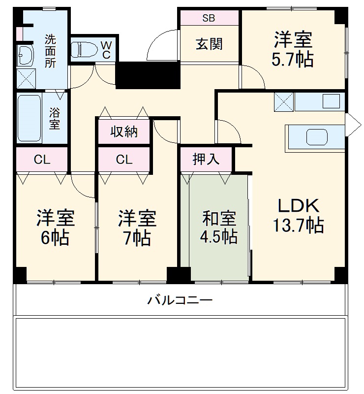 第2トレンツマンションの間取り