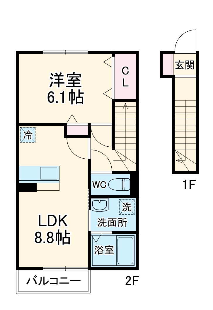 グランドゥール Bの間取り
