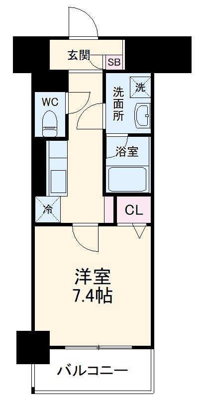 シャルマンソワレ名駅の間取り