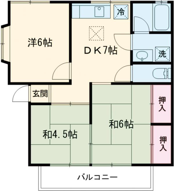 田中ハイツの間取り