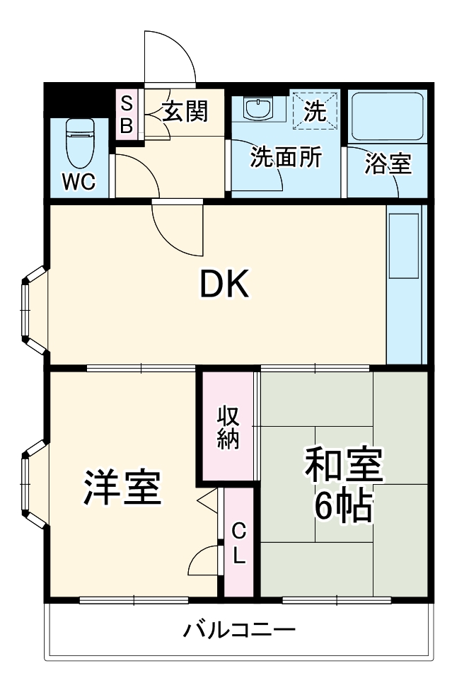 クリオ二俣川伍番館の間取り