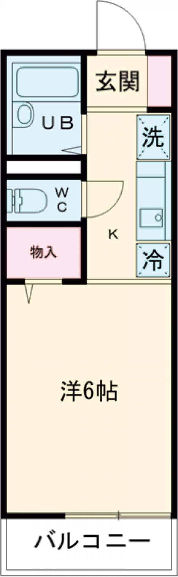 ジュネス・206号室の間取り