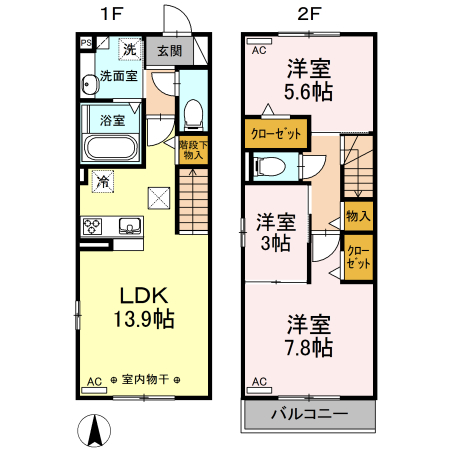 ポポラーレ みのりの間取り