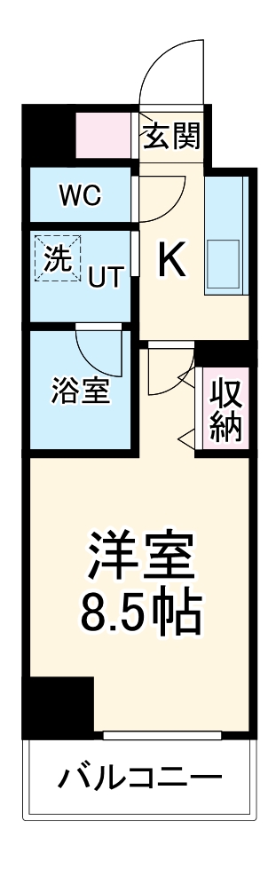 リシュドール名駅南の間取り