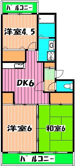 市川グリーンタウン鈴の間取り