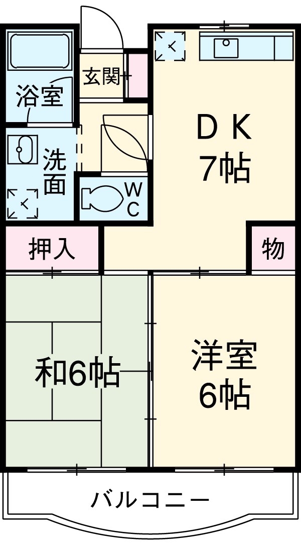 市川グリーンタウン原木の間取り