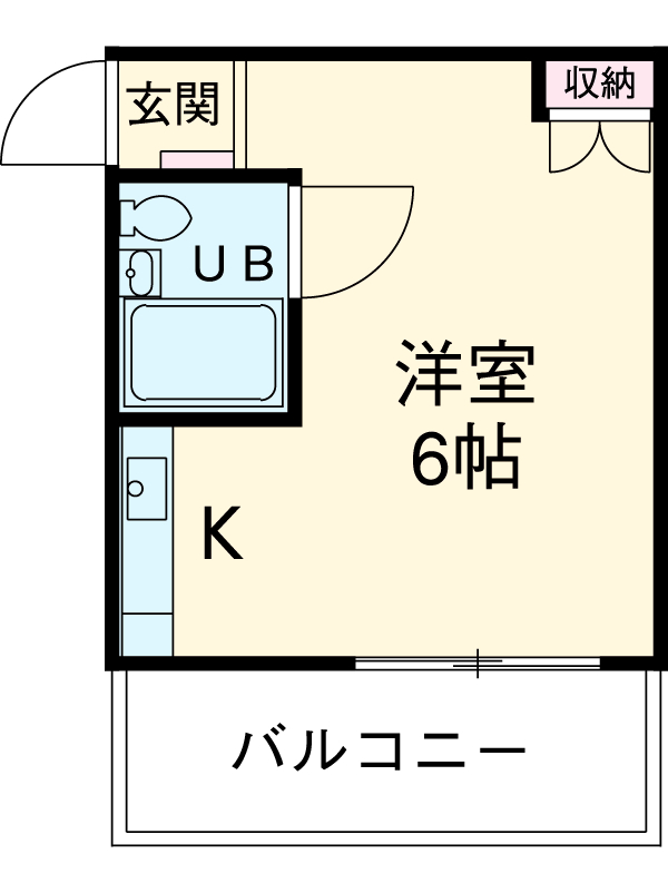 エスポワールミドリ・206号室の間取り