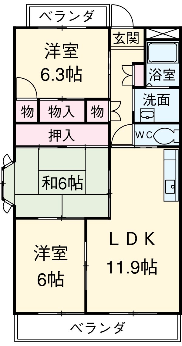 ノールプラージュの間取り