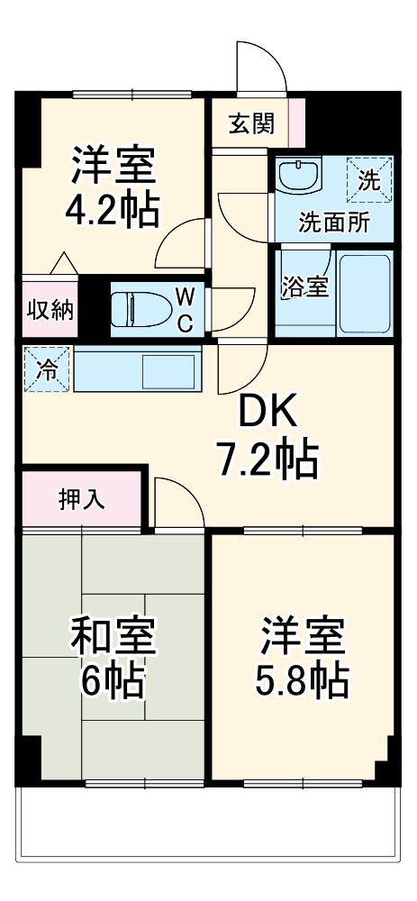 欅ハイツの間取り