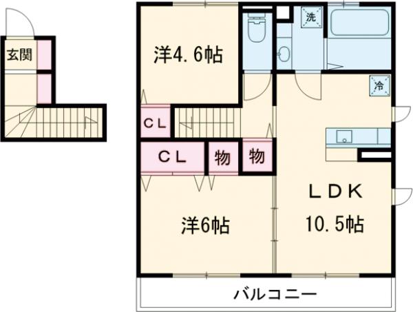 アンジュールの間取り