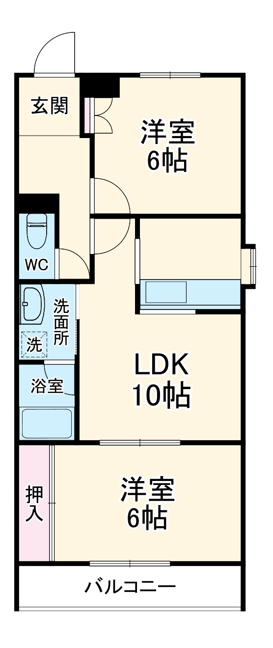ハイツまぐろの間取り