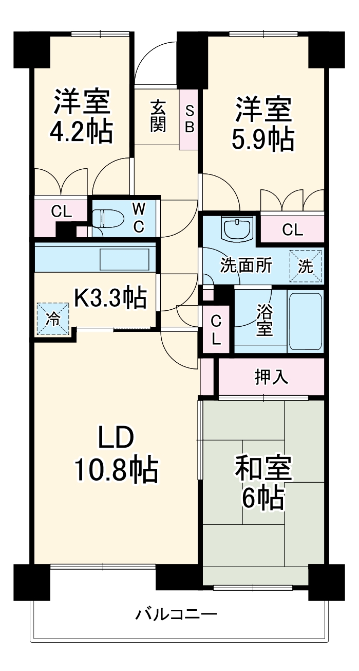 クエスト山手台の間取り