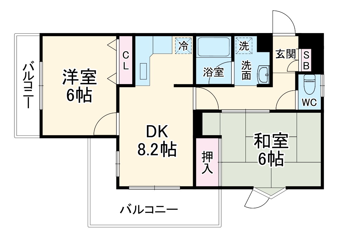 グローリア初穂大和の間取り