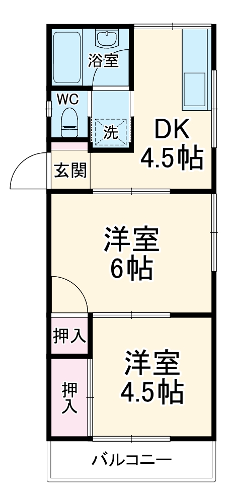 コーポヒサジマ南棟の間取り