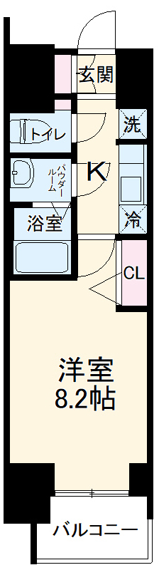 プレサンス広小路通パルスの間取り