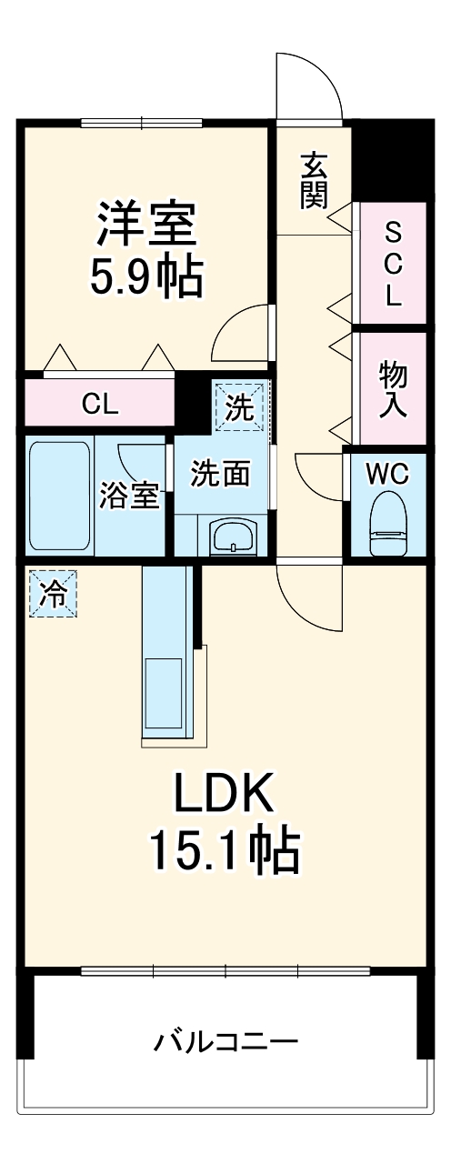 ラトゥール代官町EASTの間取り