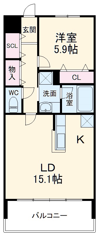 ラトゥール代官町WESTの間取り