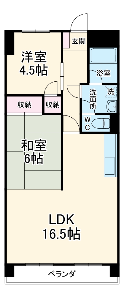ヴィラージュ歌里の間取り