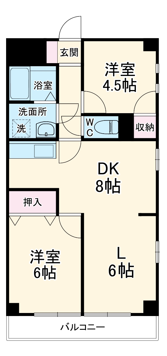 ベルメゾン市が尾Aの間取り