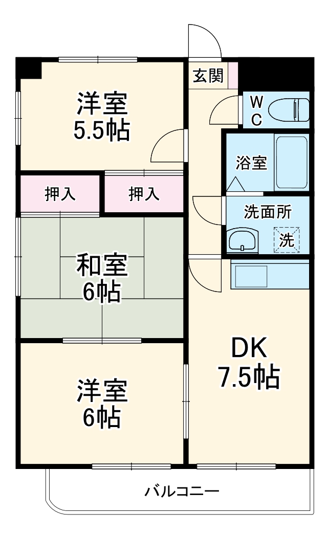 クレアールAZUMAの間取り