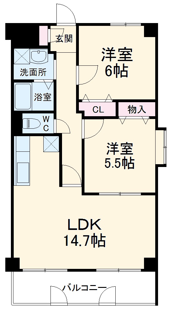 クレアール城並の間取り