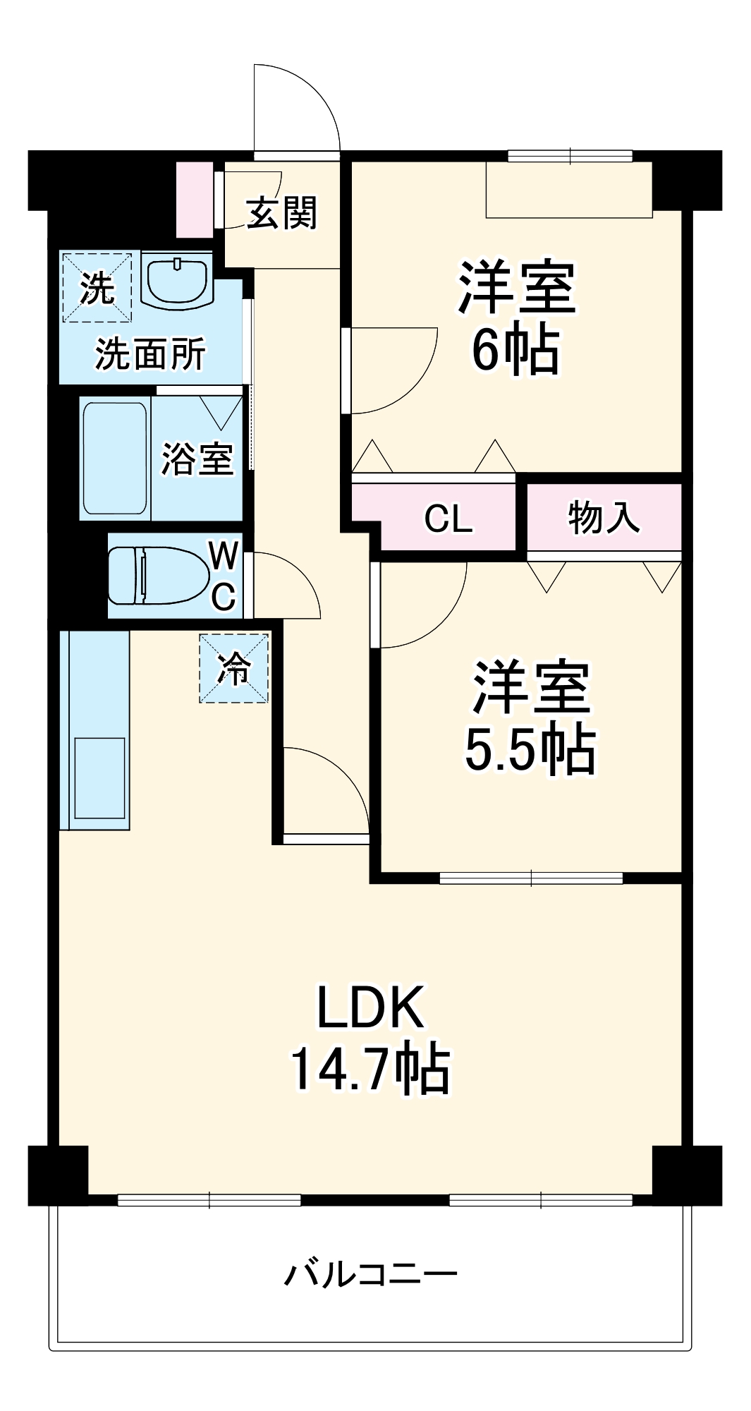 クレアール城並の間取り