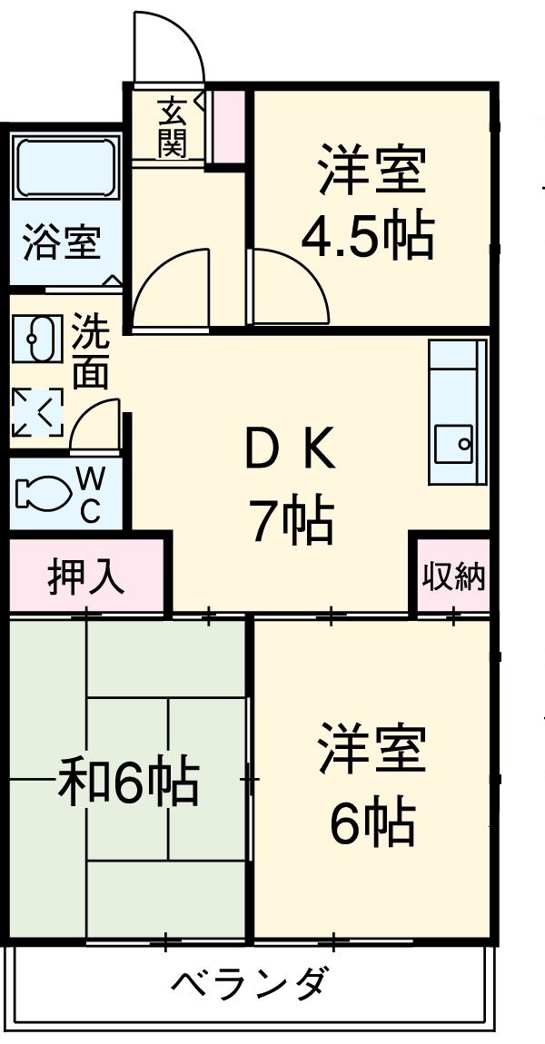 ラリーマンションの間取り