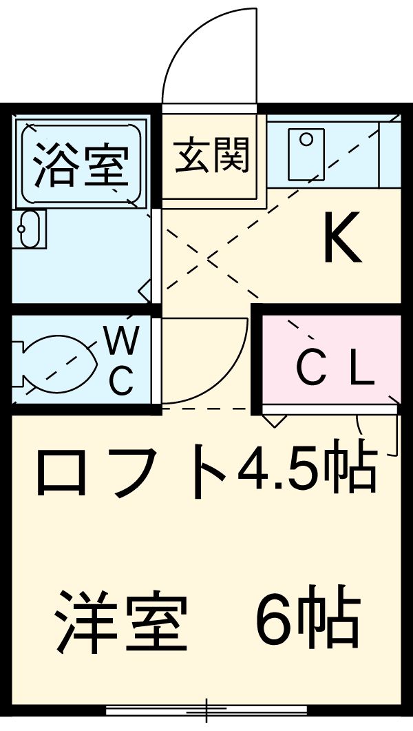 ハーミットクラブハウス四季美台B棟の間取り