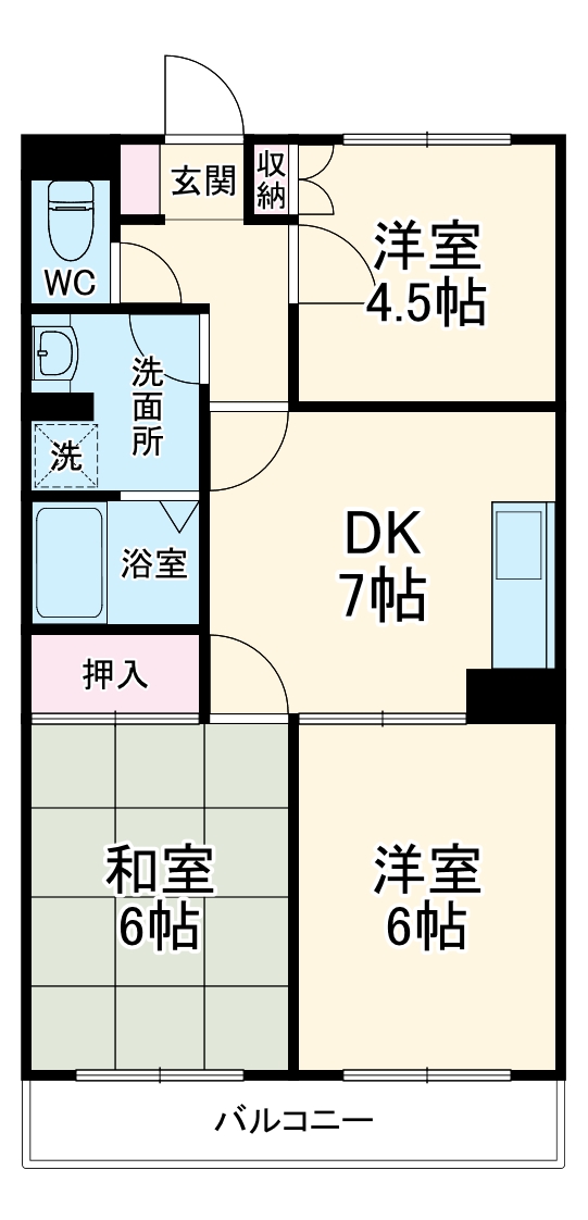 カディール二俣川の間取り