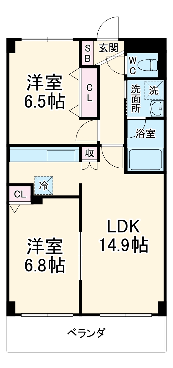 シャインヒル Ⅲの間取り