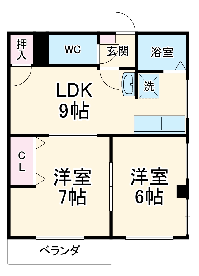 コーポ福島の間取り