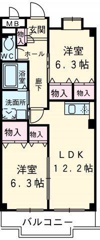 サンシャイン松河の間取り