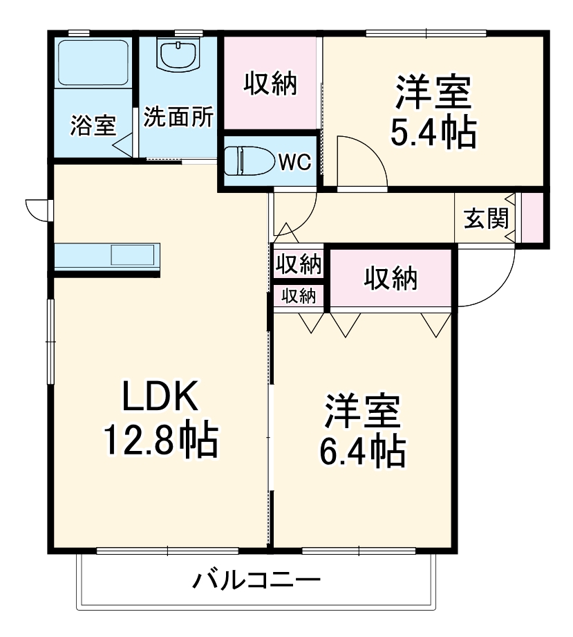 メイプルタウン三番館の間取り