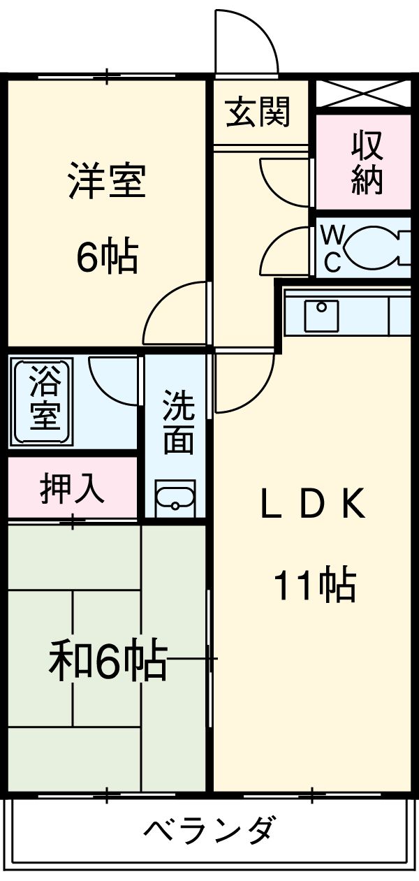 はやしビジデンスの間取り