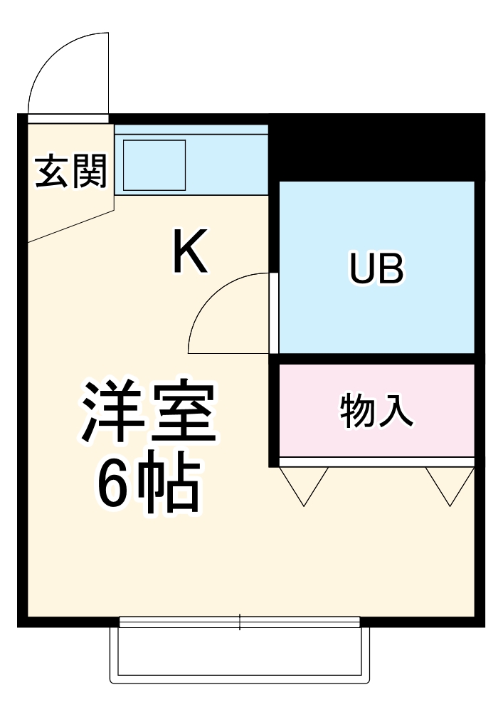 ＹＫハイツ・A-201号室の間取り