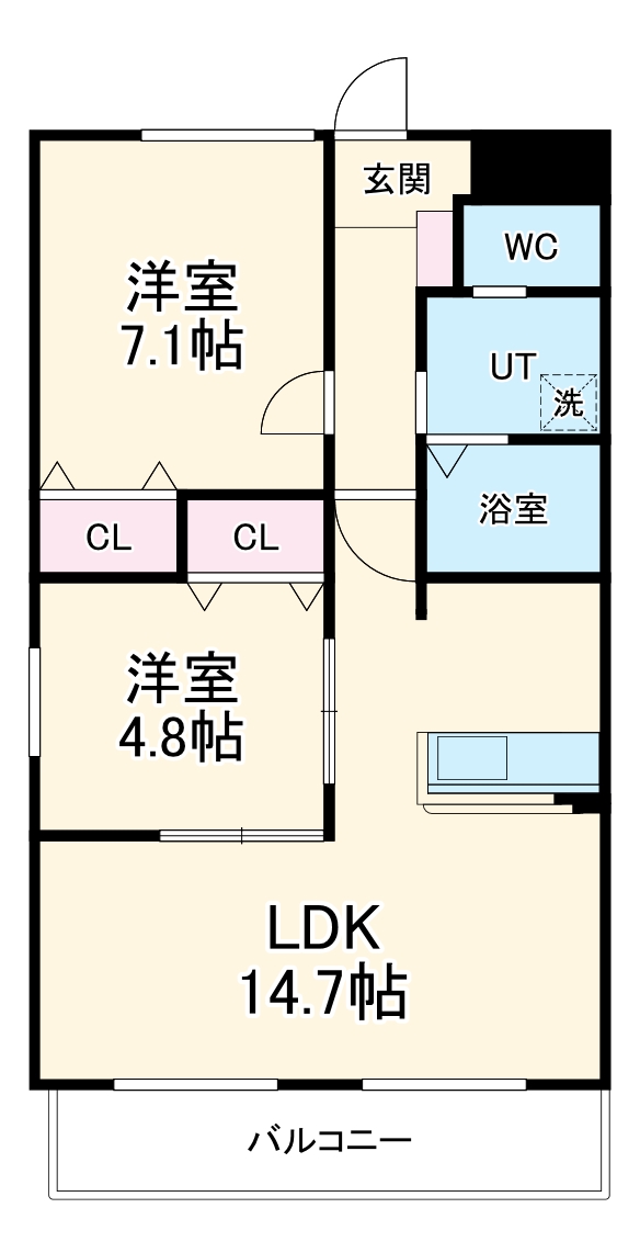エレヴァート清須の間取り