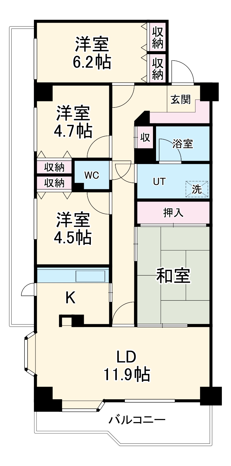 エクセレンス志賀本通の間取り