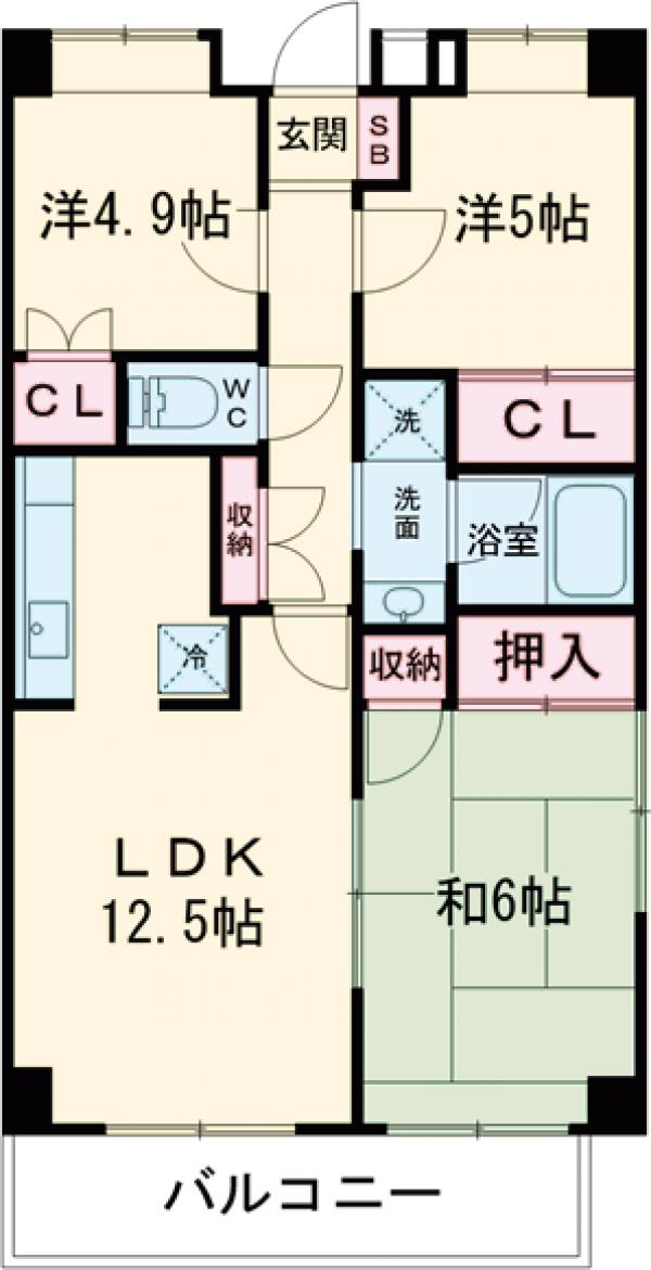 MFUグレー上野毛の間取り